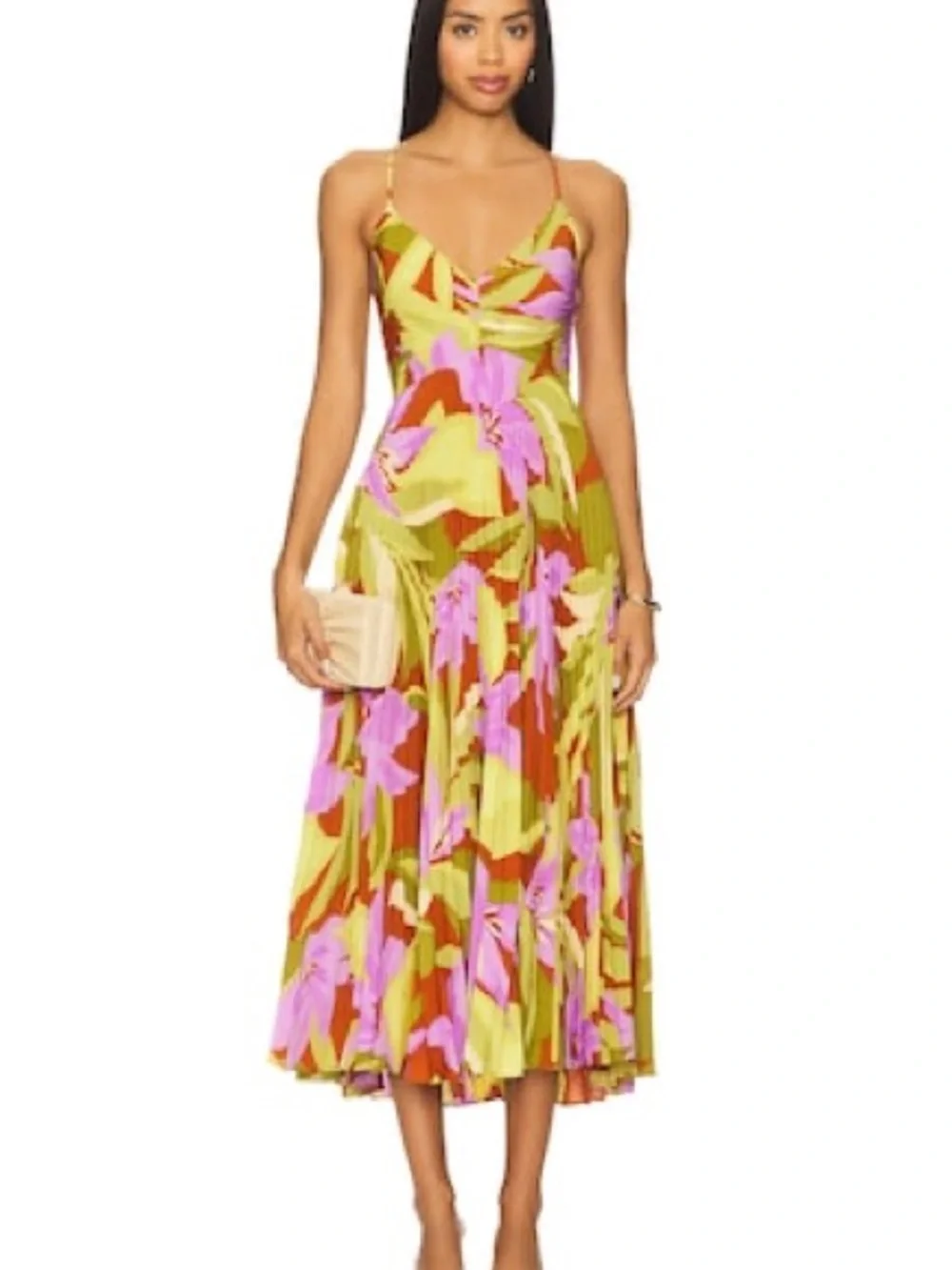 ASTR - Blythe Dress in Green Rust Floral